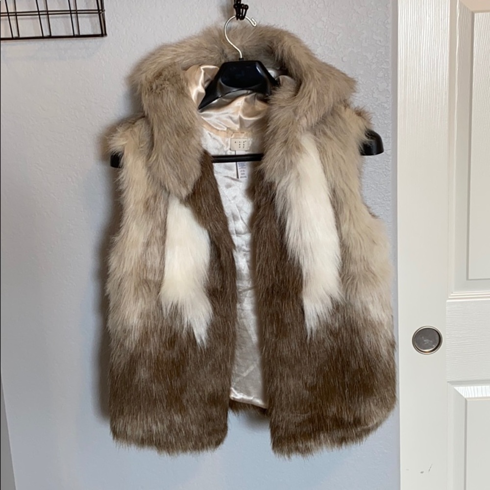 Faux Fur Vest with Hood